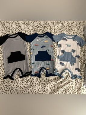 Lot of 3 Kyte Shortalls 12-18 months